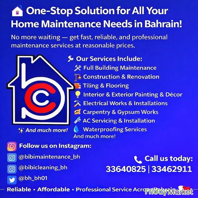 One-Stop Solution For All Your Home Maintenance Needs In Bahrain! المنامة البحرين